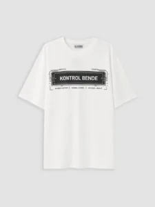 LCW Kids White Slogan Printed Boys' T-Shirt - Image 3