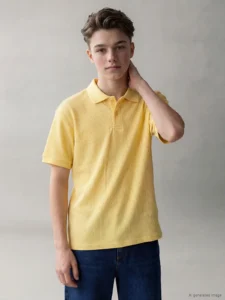 LCW Kids Yellow Polo Shirt Collar Boys' T-Shirt