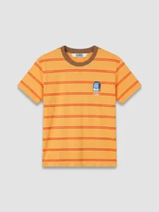 LCW Kids Orange Crew Neck Striped Boys' T-Shirt - Image 3