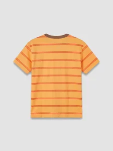 LCW Kids Orange Crew Neck Striped Boys' T-Shirt - Image 4