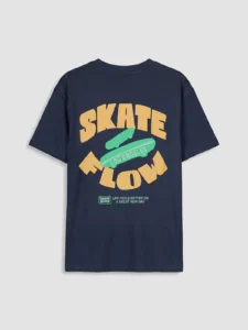 LCW Kids Navy Blue Crew Neck Printed Boys' T-Shirt - Image 5