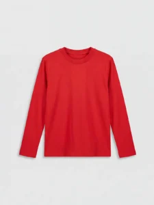 LCW Kids Red Crew Neck Long Sleeve Boys' T-Shirt - Image 2