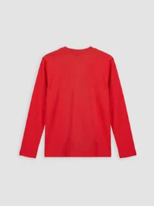 LCW Kids Red Crew Neck Long Sleeve Boys' T-Shirt - Image 3