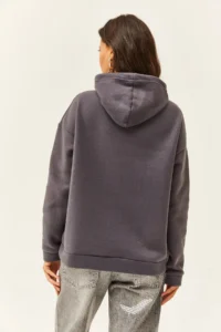 Olalook Women's Smoked Hooded Kangaroo Pocket Fleece Sweatshirt - Image 5