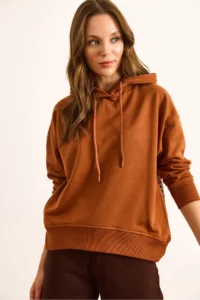 Olalook Women's Tile Back Printed Hooded Oversize 2 String Sweatshirt - Image 3