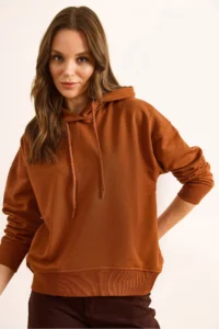 Olalook Women's Tile Back Printed Hooded Oversize 2 String Sweatshirt - Image 5