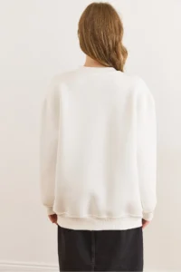 Olalook Women's White Giraffe Family Rose Gold Sweatshirt - Image 2