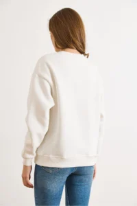 Olalook Women's White London Embroidered Rose Gold Sweatshirt - Image 3