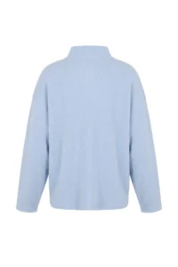 Trendyol Curve BLUE Thessaloniki/Knitwear look Zippered Collar Regular/Normal Pattern Knitting Sweatshirt - Image 7