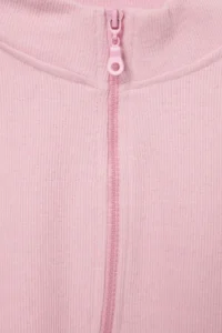 Trendyol Curve PINK Thessaloniki/Knitwear look Zippered Collar Regular/Normal Pattern Knitting Sweatshirt - Image 4