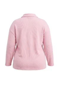 Trendyol Curve PINK Thessaloniki/Knitwear look Zippered Collar Regular/Normal Pattern Knitting Sweatshirt - Image 5