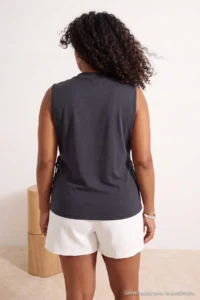 Trendyol Curve More Sustaniable Anthracite Fitted Double breasted Premium Knitting Plus Size Blouse - Image 6