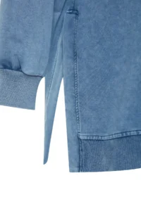 Trendyol Modest BLUE Washable Side Slit Detailed Oversized Knitting Sweatshirt - Image 8