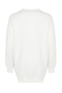 Trendyol Modest Ecru Oversized Weaving fragmented Knitting Tunic - Image 9