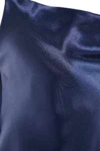 TRENDYOLMİLLA NAVY BLUE Off-Shoulder Neck Back Detailed Rope Sleeveless Satin Weaving Nightgown - Image 9