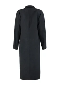 TRENDYOLMİLLA Anthracite Oversized Wide Cut LONG Woolly Bowl Overcoat - Image 8