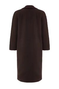 TRENDYOLMİLLA Brown Oversized Wide Cut LONG Woolly Bowl Overcoat - Image 8