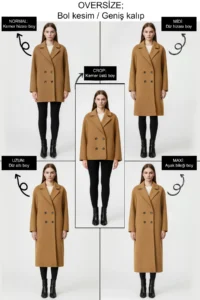 TRENDYOLMİLLA Mink Oversized Wide Cut LONG Woolly Bowl Overcoat - Image 3