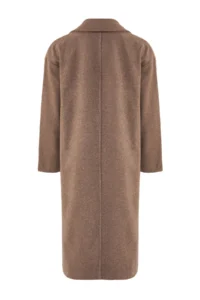 TRENDYOLMİLLA Mink Oversized Wide Cut LONG Woolly Bowl Overcoat - Image 9