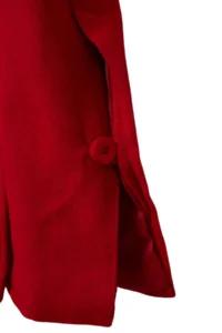 TRENDYOLMİLLA Red Oversized Wide Cut Arched LONG Woolly Bowl Overcoat - Image 2