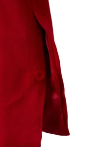 TRENDYOLMİLLA Red Oversized Wide Cut Arched LONG Woolly Bowl Overcoat - Image 3