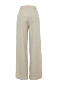 TRENDYOLMİLLA Mink Wide Leg/Wide Leg Pilili Weaving Pants - Image 7