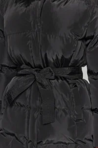 TRENDYOLMİLLA Black Regular Pattern Belted Water Repellent Puffer Jacket Coat - Image 5