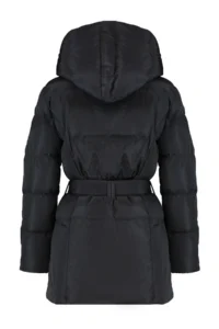 TRENDYOLMİLLA Black Regular Pattern Belted Water Repellent Puffer Jacket Coat - Image 9