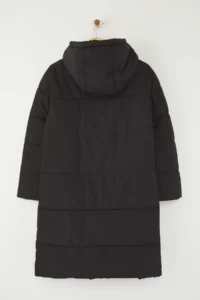 TRENDYOLMİLLA Black-Khaki Double Sided Hooded Water Repellent LONG Puffer Jacket Coat - Image 11