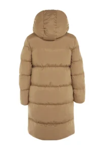 TRENDYOLMİLLA Brown-Ecru Double Sided Hooded Water Repellent LONG Puffer Jacket Coat - Image 8