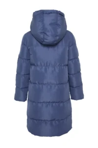 TRENDYOLMİLLA Gray-BLUE Double Sided Hooded Water Repellent LONG Puffer Jacket Coat - Image 15
