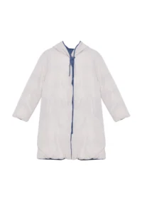 TRENDYOLMİLLA Gray-BLUE Double Sided Hooded Water Repellent LONG Puffer Jacket Coat - Image 17