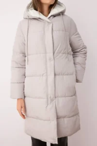 TRENDYOLMİLLA Mink-Stone Double Sided Regular Pattern Hooded Water Repellent LONG Puffer Jacket Coat - Image 4