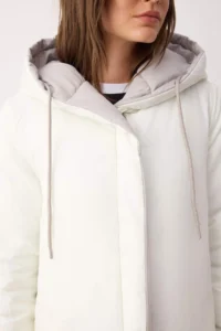 TRENDYOLMİLLA Mink-Stone Double Sided Regular Pattern Hooded Water Repellent LONG Puffer Jacket Coat - Image 6