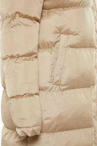 TRENDYOLMİLLA Beige Regular Pattern Hooded Water Repellent LONG Puffer Jacket Coat - Image 7