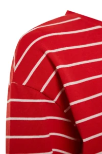 TRENDYOLMİLLA Red Striped Oversized/Wide Cut Crew Neck Thin Knitting Sweatshirt - Image 16
