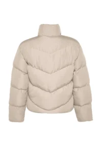 TRENDYOLMİLLA Beige Regular Pattern Water Repellent Puffer Jacket Coat - Image 12
