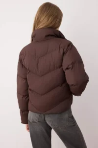 TRENDYOLMİLLA Brown Regular Pattern Water Repellent Puffer Jacket Coat - Image 4