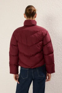 TRENDYOLMİLLA Burgundy Regular  Coat - Image 5
