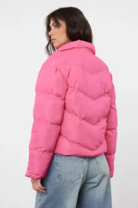 TRENDYOLMİLLA Fuchsia Regular Pattern Water Repellent Puffer Jacket Coat - Image 10