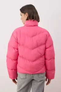 TRENDYOLMİLLA Fuchsia Regular Pattern Water Repellent Puffer Jacket Coat - Image 5