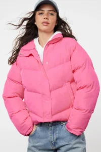 TRENDYOLMİLLA Fuchsia Regular Pattern Water Repellent Puffer Jacket Coat - Image 6
