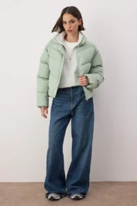 TRENDYOLMİLLA MINT Regular Pattern Water Repellent Puffer Jacket Coat