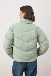 TRENDYOLMİLLA MINT Regular Pattern Water Repellent Puffer Jacket Coat - Image 5