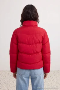 TRENDYOLMİLLA Red Regular Pattern Water Repellent Puffer Jacket Coat - Image 4