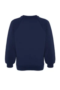 TRENDYOLMİLLA NAVY BLUE relaxed/Rahat Pattern Basic Raglan Sleeve Crew Neck Knitting Sweatshirt - Image 8