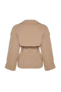 TRENDYOLMİLLA Beige Oversized Wide Cut Arched Trench Coat - Image 13