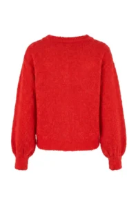 TRENDYOLMİLLA Red Buklet Basic Crew Neck textured Knitwear Cardigan - Image 8