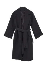 TRENDYOLMİLLA Anthracite Stitching Detailed Soft textured Oversized Maxi Overcoat - Image 7