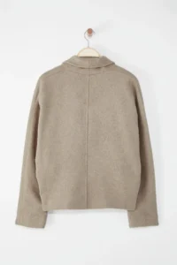 TRENDYOLMİLLA Stone Oversized Woolly Short Jacket Overcoat - Image 8